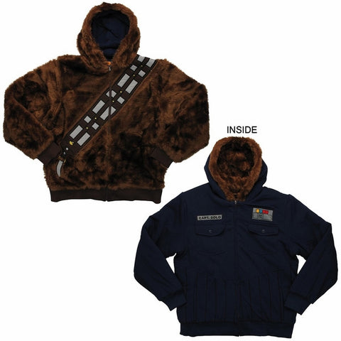Star Wars Chewbacca Han Solo Reversible Hoodie
